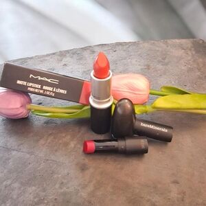 MAC Cosmetics Matte Lipstick, shade Chili,+ travel size Bareminerals, SRSLY RED